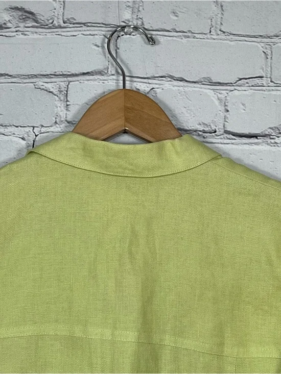 Talbots Lime Green Irish Linen Blazer Jacket Womens Size 10 Lightweight Vintage - Picture 8 of 10